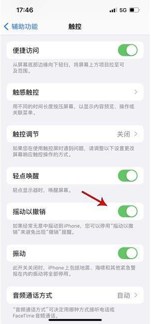 响水镇苹果手机维修分享iPhone手机如何设置摇一摇删除文字 